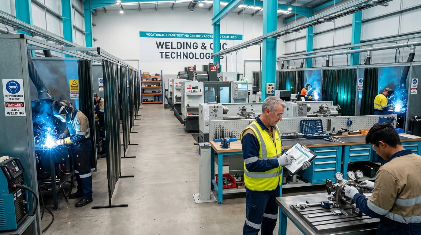 Accredited Vocational Trade Testing Centre with Welding and CNC