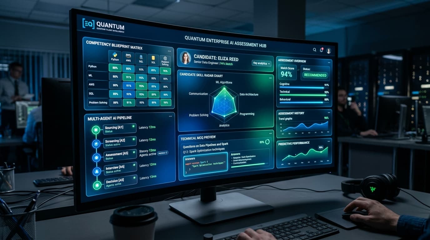 Enterprise AI Assessment Intelligence Platform HUD